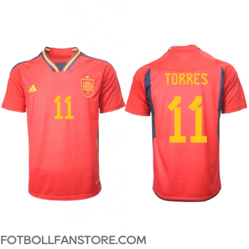 Spanien Ferran Torres #11 Hemma matchtröja VM 2022 Kortärmad Billigt
